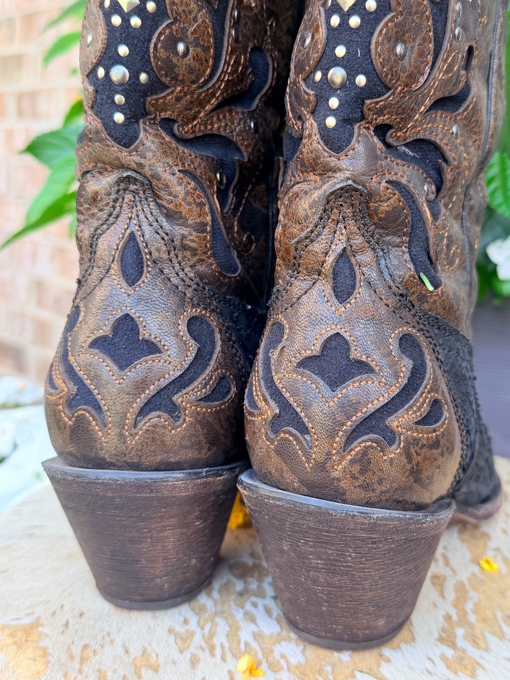 Corral Swarovski Crystal Embellished Cross Python Leather Cowboy Boots Black 8.5 - Picture 9 of 16